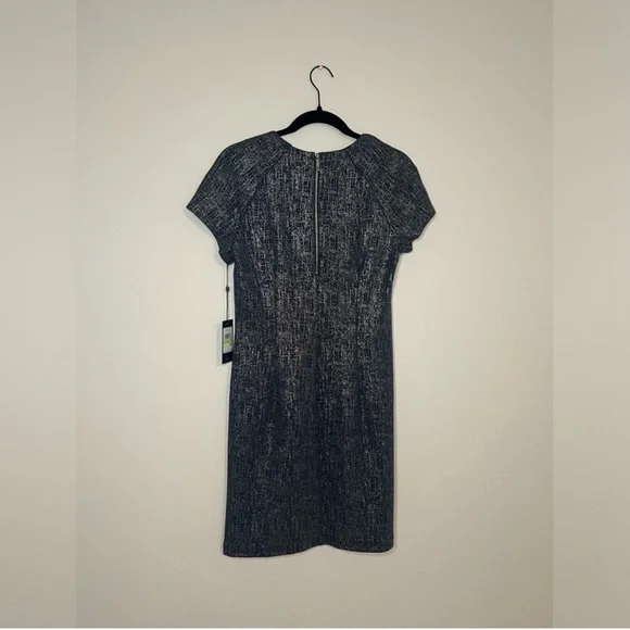 Tommy Hilfiger- Navy and Silver Metallic Dress - Size 4 - Picture 6 of 7
